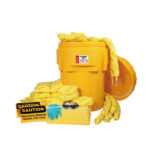 XYEHS SKD950 95 Gal/360L Wheeled Poly Overpack Salvage Barrel Drum, Yellow - Image 5