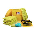 XYEHS SKY201 21.5 Gallon/81L Chemical Only Spill Kits with 20 Gallon Poly-Overpack Salvage Drum, 47Pieces