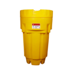 XYEHS SKD650 65 Gal/246 L Wheeled Poly Overpack Salvage Barrel Drum, Yellow - Image 3