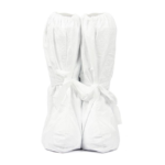 XYEHS XU466S WH Disposable High-Top Boot Covers Booties Shoe Covers Protector with Elastic Top & Tie-Up, Made of DuPont Tyvek Non Woven Fabric, Universal Size