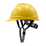 XYEHS GM-12 V-Gard Half Brim Vented Safety Hard Hat with High-Impact ABS Shell 4-Point Fabric Inner Knob Adjustment