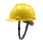 XYEHS GM-1A V-Gard Half Brim Non-Vented Safety Hard Hat with High-Impact PP Shell 4-Point PE Inner Snap Adjustment Sweatband