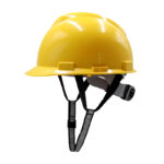 XYEHS GM-5 V-Gard Half Brim Non-Vented Safety Hard Hat with High-Impact ABS Shell 4-Point Fabric Inner Knob Adjustment