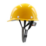 XYEHS GM-6 Half Brim Non-Vented Safety Hard Hat with High-Impact FRP (Fiber Reinforced Plastic) Shell 4-Point Fabric Inner Knob Adjustment