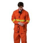 XYEHS Wildland/Forest 200-220GSM Aramid IIA Fabric Firefighting Uniform Suit with Jacket & Pants, Flame Retardant, Anti-Static