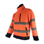 XYEHS B934 Flame Retardant Arc-Proof & Anti-Static Soft Shell Jacket, Cold Resistant Windproof PU, Flame Resistant Cotton, Acrylic Fleecy Composite Fabric
