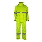 XYEHS B932/D814 Flame Resistant & Arc-Proof Rain Suit 2-Piece Jacket & Pants Protective Clothing, Polyester, PU, Modacrylic Cotton 3-in-1 Pressed Fabric