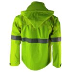 XYEHS B932/D814 Flame Resistant & Arc-Proof Rain Suit 2-Piece Jacket & Pants Protective Clothing, Polyester, PU, Modacrylic Cotton 3-in-1 Pressed Fabric - Image 3