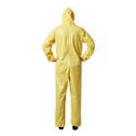 XYEHS C1-6300 Type 3/4 89G/M² HDPE Disposable Protective Coverall PPE Suit Full Body Clothing with Hood, Single Zipper - Image 2