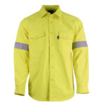 XYEHS 237GSM 8.4 Cal Flame Retardant, Arc-Proof & Anti-static Jacket with Refletive Tapes, HRC2 Arc Protection Grade - Image 2