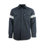 XYEHS 237GSM 8.4 Cal Flame Retardant, Arc-Proof & Anti-static Jacket with Refletive Tapes, HRC2 Arc Protection Grade