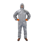 XYEHS C2-6300 Type 3/4 150G/M² Membrane Composite Protective Coverall PPE Suit Full Body Clothing with Hood, Double Placket