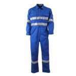 XYEHS 185GSM Flame Retardant Arc Flash Protective Coverall Clothing Suit, Infinity Aramid & Lenzing FR Blend with Reflective Strips