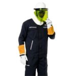 XYEHS 238GSM 8.4Cal Flame Retardant Arc Flash Protective Suit Kit with Jacket Pants Hood Safety Apparel, Tecasafe Plus 700 Fabric - Image 2