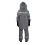 XYEHS 238GSM 30Cal Flame Retardant Arc Flash Protective Suit Safety Apparel Kit with Gown Hood Gloves Foot Covers, Tecasafe Plus 700 Fabric - Image 3
