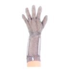 XYEHS 316 Stainless Steel 15CM Long-Cuff Five Finger Glove With Hook Strap, Ambidextrous
