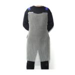 XYEHS 5.3mm Ring 316 Stainless Steel Chainmail Safety Apron with TPU Strap for for Food Processing, Animal Control, Fishing