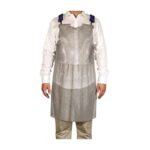 XYEHS 3.81mm Ring 316 Stainless Steel Chainmail Safety Apron with TPU Strap for for Food Processing, Animal Control, Fishing