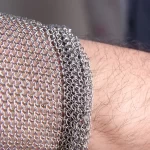 XYEHS 316 Stainless Steel Chainmail Short Five Finger Glove With Spring/Hook Strap, Ambidextrous - Image 5