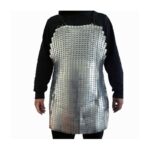 XYEHS Aluminum Plate Chainmail Safety Apron with TPU Strap for for Food Processing, Animal Control, Fishing
