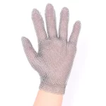 XYEHS 316 Stainless Steel Chainmail Short Five Finger Glove With Spring/Hook Strap, Ambidextrous - Image 4