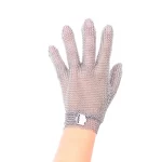 XYEHS 316 Stainless Steel Chainmail Short Five Finger Glove With Spring/Hook Strap, Ambidextrous - Image 3