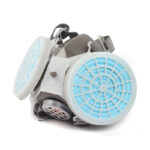 XYEHS FC-301-3 Reusable Half Face Respirator Mask with 2x Dust Fliter Cartridges Face Cover Shield for Woodworking, Painting, Polishing, Welding