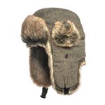 XYEHS Unisex Warm Trapper Trooper Earflap Winter Flap Ski Hat Russian Ski Hat Faux Fur Bomber Hat Outdoor Hunting Fishing Windproof