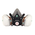 XYEHS FD-410 Reusable Half Face Respirator Mask with 2x Gas Fliter Cartridges & 2 Filter Cotton Face Shield for Organic Gases, Vapors