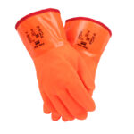 Ansell 23-700 30cm PVC Coating Cold & Chemical Resistant Safety Work Gloves with Cotton Lint Cloth , Great Grip