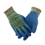 Honeywell 2232525 ANSI CUT A4 Cut Resistant Thermal Work Gloves, Abrasion Resistant, High Dexterity, Wrinkled Latex Dipped Palm