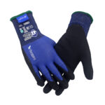 HANVO XU8256D ANSI CUT A4 Cut Resistant Safety Work Gloves, 18 Gauge MetalQ/Nylon/Spandex Liner, Micro-Foam Nitrile Palm Coated, Abrasion Resistant, Strong Grip