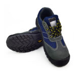 XYEHS XF12100D Lightweight Suede Cowhide & Mesh Safety Work Shoes, Impact & Puncture Resistant Work Sneakers, 10KV Anti-Static & Anti-Slip Footwear, Breathable & Flexible