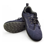 XYEHS XF61005D Suede Cow Leather Safety Work Shoes with PU Sole, Steel Toe Cap & Steel Plate Mid Sole, Impact & Puncture Resistant Work Sneakers, Anti-Slip Footwear