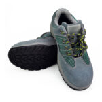 XYEHS XF65055D Suede Cowhide & Mesh Safety Work Shoes, Impact & Puncture Resistant Work Sneakers,  Anti-Slip Footwear, Breathable & Flexible