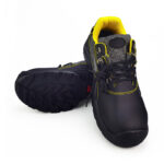 XYEHS XF23003 Impact & Puncture Resistant Cowhide Leather Safety Work Shoes, Steel Toe Work Sneakers, Indestructible Footwear, Anti-Slip for Industrial Construction