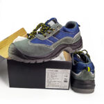 XYEHS XF12100D Lightweight Suede Cowhide & Mesh Safety Work Shoes, Impact & Puncture Resistant Work Sneakers, 10KV Anti-Static & Anti-Slip Footwear, Breathable & Flexible - Image 3