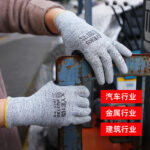 XYEHS XU3130 EN388 B Cut Resistant Work Gloves, PU Palm Coated, Abrasion Resistant Safety Gloves