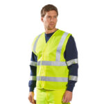 Portwest C470 Orange/Yellow High-Vis Vest for Rail & General Use | Lightweight & Certified - Image 5