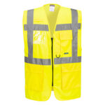 Portwest S476 Berlin Hi-Vis Vest | Class 2 Safety with 7 Pockets & Reflective Tape  High Visibility Work Vest with EN ISO 20471 Certification - Image 2