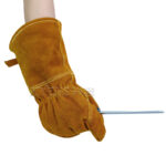 XYEHS XU9502  Welding Gloves - Kevlar Stitched for Heat Resistance Up to 100°C Premium Welder's Safety Gloves with Cotton Lining - Mechanical and Thermal Protection 35cm Long - Image 3