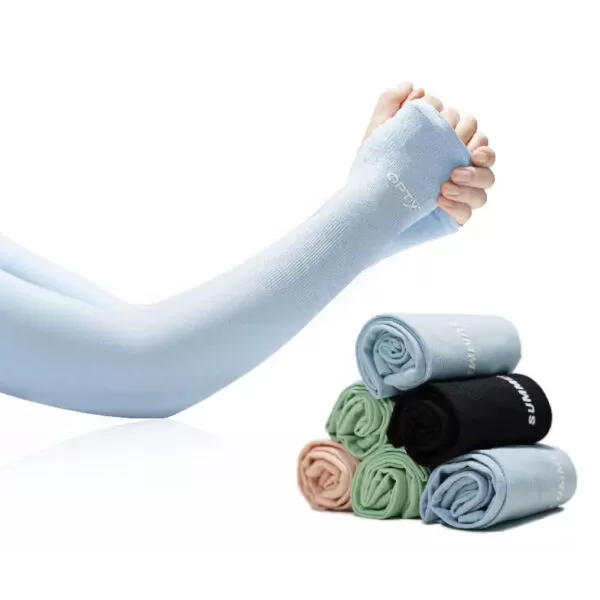 WonderGrip OP-420S Summer Sun Protection Sleeves UV Protection Cooling Sleeves Arm Sleeves Men Women Sports Sun Sleeves with Thumb Hole for Driving, Golfing, Fishing, Cycling, Hiking
