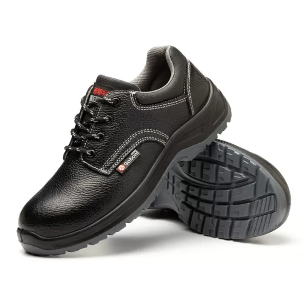 XYEHS GB-801N Split Cow Leather Safety Work Shoes, Impact & Puncture Resistant Work Sneakers, Anti-Static & Anti-Slip Footwear, Dual-density PU Outsole, High-Density Mesh