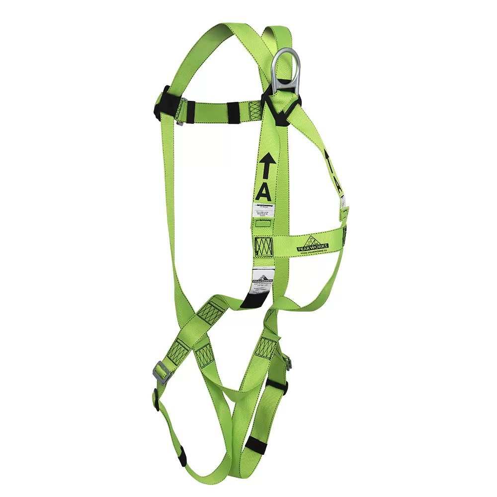 XYEHS EPI-11004B Full Body Fall Protection Safety Harness Belt, Back & Side D-Rings, Padded Back Shoulder & Legs, Grommet Leg Buckles, 5-Point Adjustment - Image 1