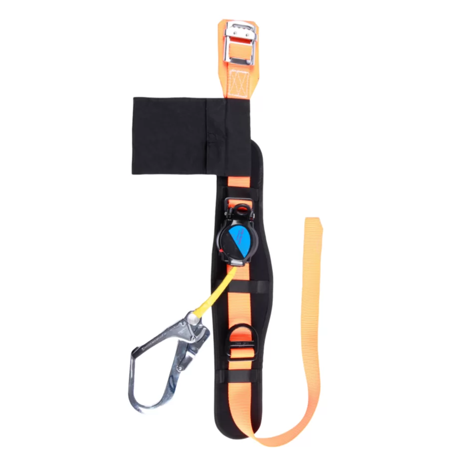 XYEHS EPI-14004 Safety Belt with 1.3m Webbing Self Retracting Lifeline, YoYo Cable with Rebar Hook - Electrician Tree Climbing Harness Fall Protection - Image 1