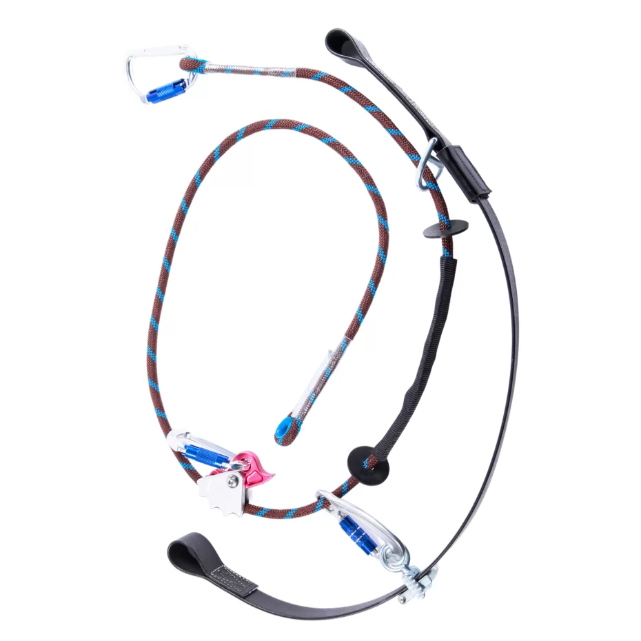 XYEHS EPI-14206 Safety Belt with Polyester Lanyard, Lock Carabiners & D-Ring, Electrician Tree Climbing Harness Fall Protection - Image 1