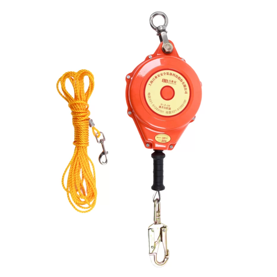 XYEHS G-J-10 10m Fall Protection Fall Arrest Self Retracting Lifeline (SRL) with Galvanized Steel Cable, Tagline, Steel Snap Hook, Quick-Action Braking System, YoYo Cable with Gripping Snout - Image 1