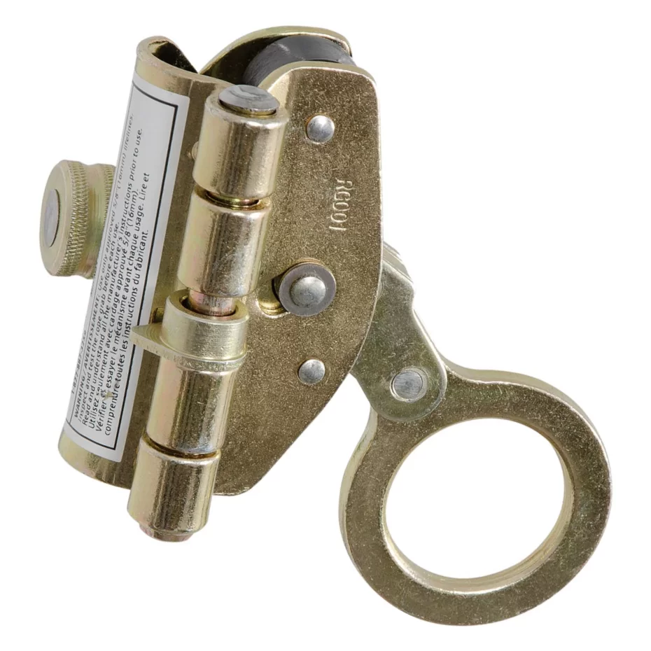 XYEHS RG001 Brass Alloy Steel Self-Tracking Rope Grab for 5/8" Lifeline Rope, Safety Harness Rope Grab Fall Protection, OSHA & ANSI Compliant - Image 1